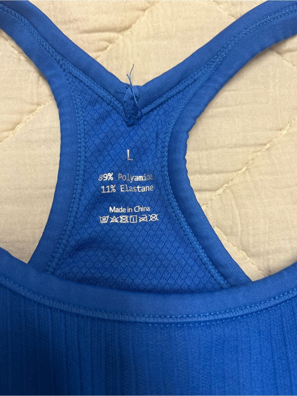 Blue Racerback Ribbed Tank Top - Women - Picture 2 of 3
